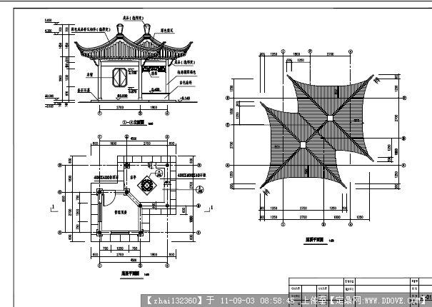 一个亭子的施工图