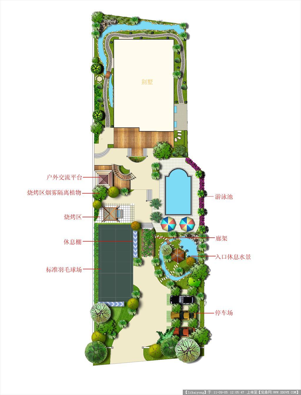 别墅庭院景观设计总平面图