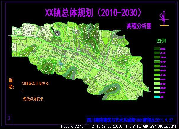 小城镇规划图高程图