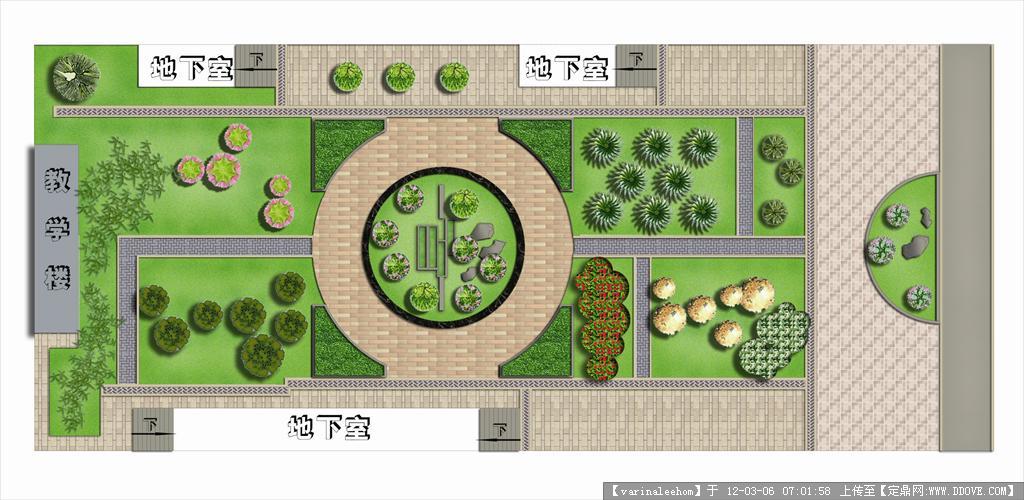 定鼎网 定鼎园林 园林方案设计 校园景观 徐州工程学院教二绿地设计