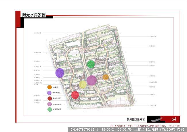 一艺)上海阳光水岸小区全套景观设计文本-04总平面图-景观区域分析