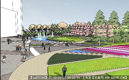 沈阳世茂公园景观设计su精细模型方案()