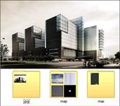 海尔办公楼建筑效果图max模型及贴图源文件