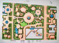 园林规划设计作业：某城市广场规划平面图
