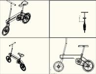 折叠自行车三维CAD图