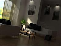 客厅3d模型（高品质国外模型，带材质贴图+渲染效果图）