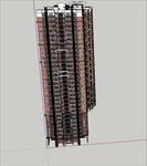 单体高层sketchup建筑模型
