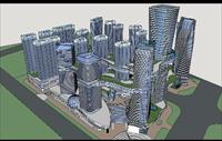 城市综合体SU(草图大师)精品建筑设计模型
